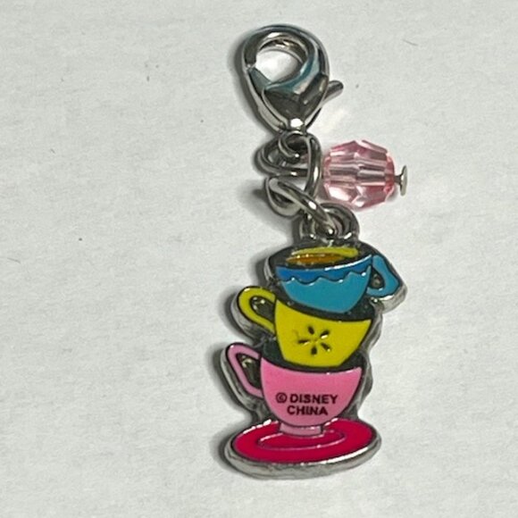 Disney Parks Dangle Charm Tea Cups Enamel Metal - Picture 4 of 5